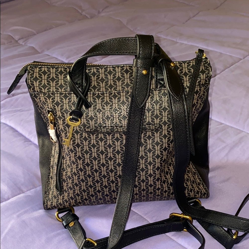 NWOT Fossil Black and Brown Women's Bag - Picture 3 of 11